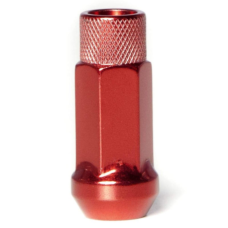 Circuit Performance Forged Steel Extended Open End Hex Lug Nut for Aftermarket Wheels: 12x1.25 Red - 20 Piece Set + Tool - Image 2